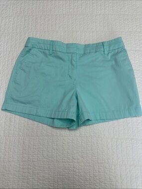 Cambridge Dry Goods Aqua Chino Shorts size 8 cotton stretch blend EUC